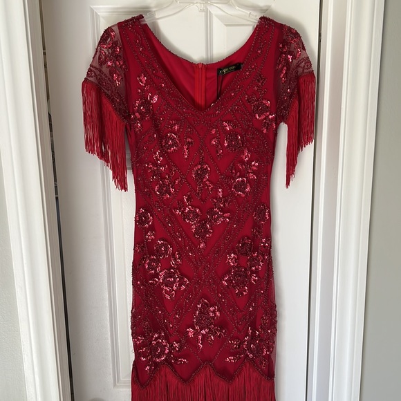 NWT Babeyond red flapper gown - Picture 6 of 11